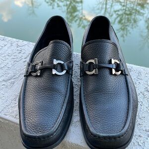 Ferragamo
Men's Grandioso Grained Calfskin Gancini Loafer